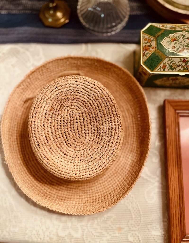 vintage thrifted finds a lovely straw hat